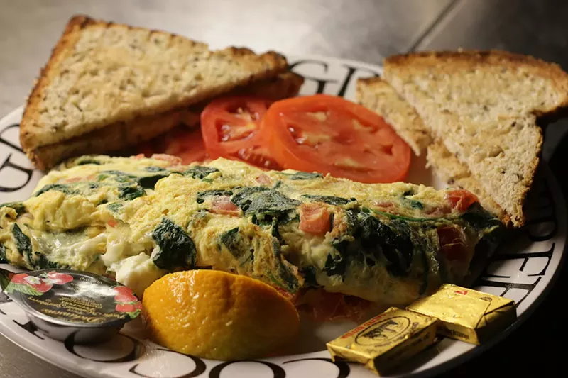 Image: Eggs with toast on a plate