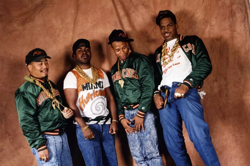Image: Studio shot of the four members of the 2 Live Crew