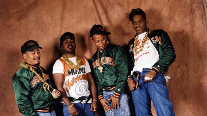 Studio shot of the four members of the 2 Live Crew