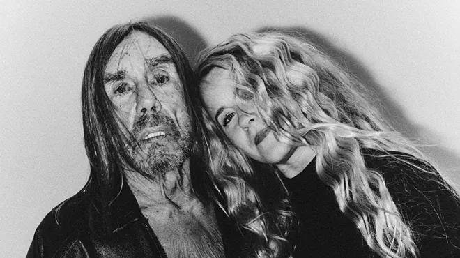 Black and white picture of Iggy Pop and Anna von Hausswolff