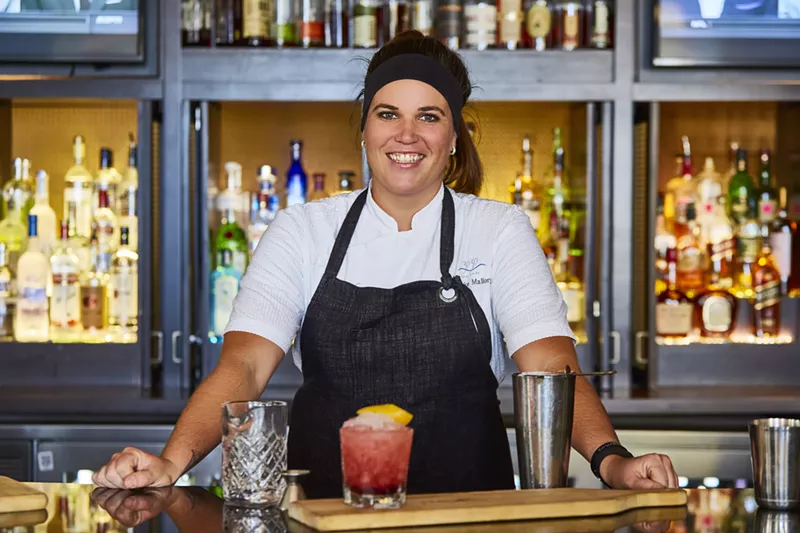 Image: Executive sous-chef Brooke Mallory behind the bar.