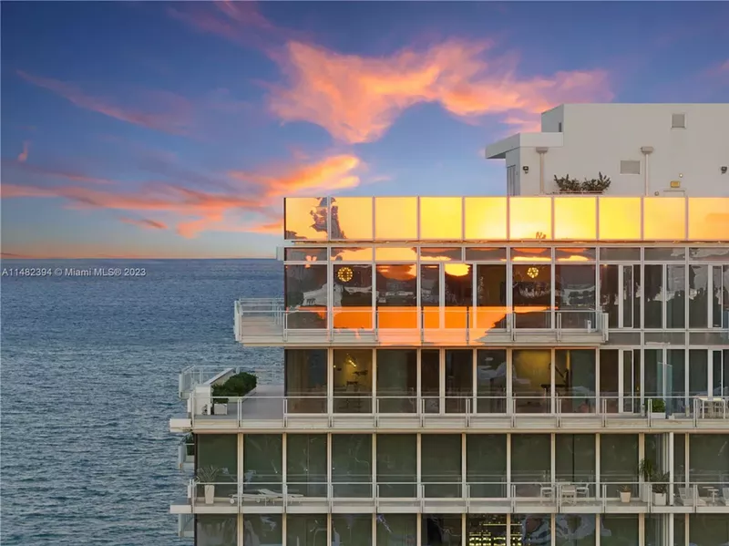 Image: An expansive luxury condo overlooking the ocean in Surfside, Florida.