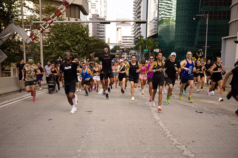 Image: Brickell Run Club draws around 700 to 800 runners a week, according to founder Frankie Ruiz.