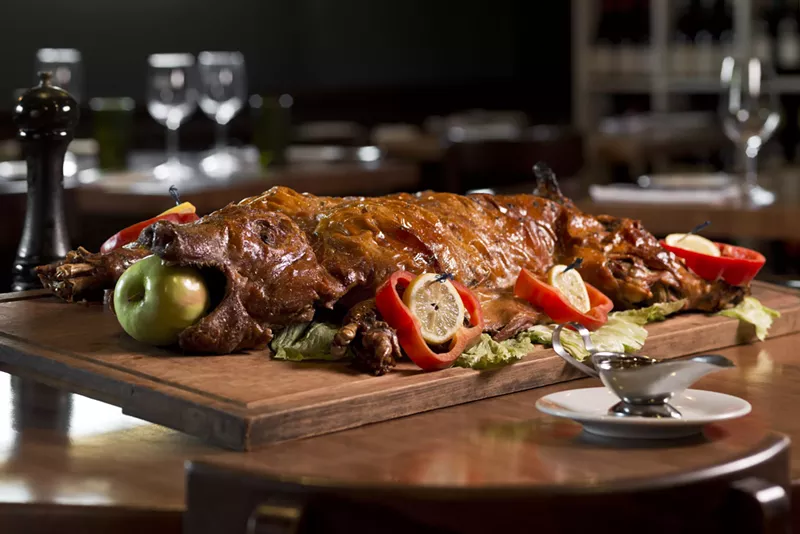 Image: a roasted pig