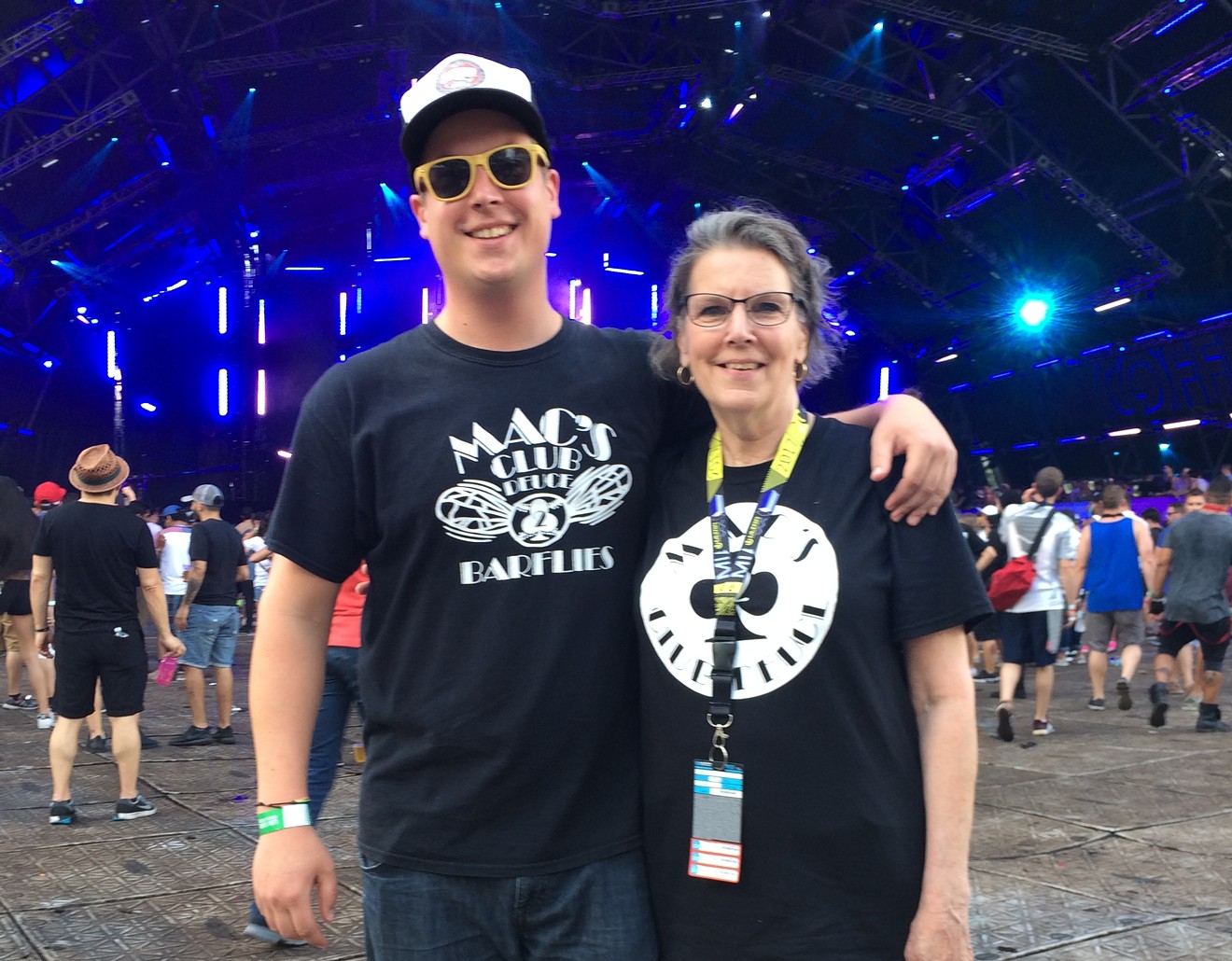 Thomas Marshall and his mom Pam McGhee at Ultra last weekend.