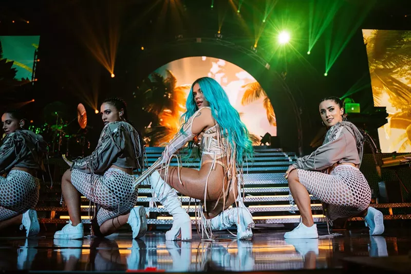 Image: Karol G performs at FTX Arena Friday, November 26.