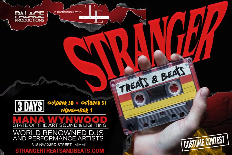 Image: Stranger Treats & Beats will take place October 30 through November 1 at Mana Wynwood.