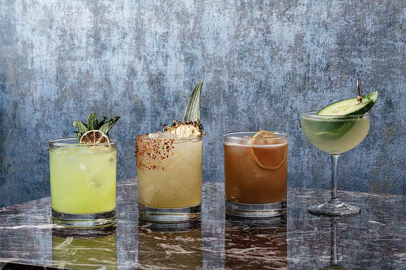 Image: A line of cocktails