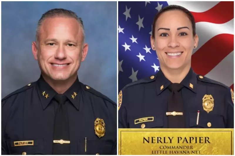 Image: Deputy Chief Ronald Papier (left) and Cmdr. Nerly Papier (right).