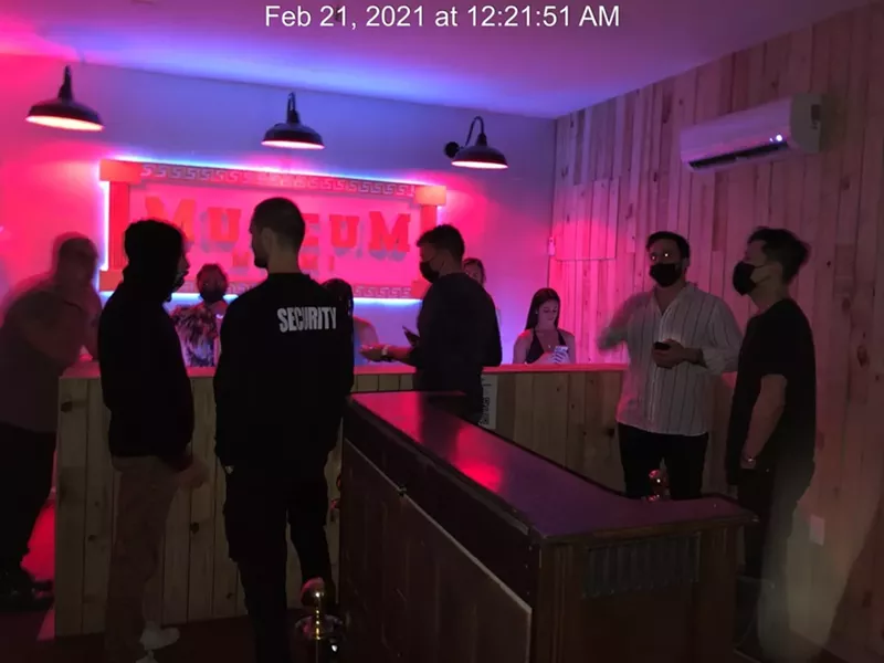 Image: A photo from February 21 shows an after-curfew party in Allapattah.