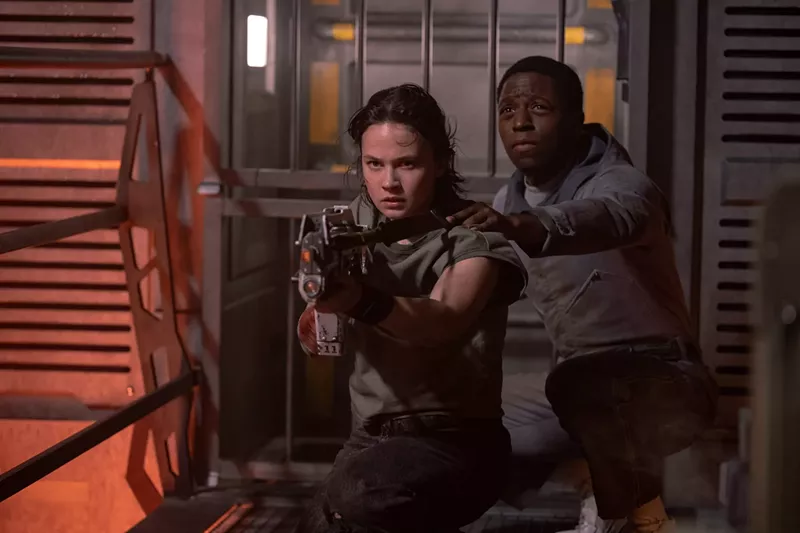 Image: Still of Cailee Spaeny and David Jonsson in Alien: Romulus