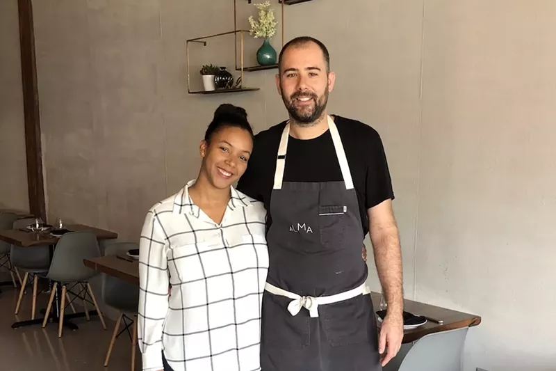 Image: Chef Sergio Chamizo (right) and wife Maria Polanco