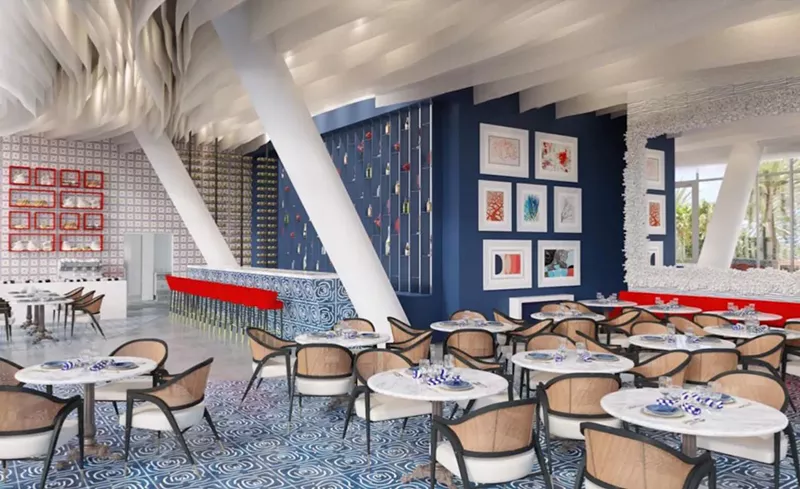 Image: Amare's dining room and cocktail bar.