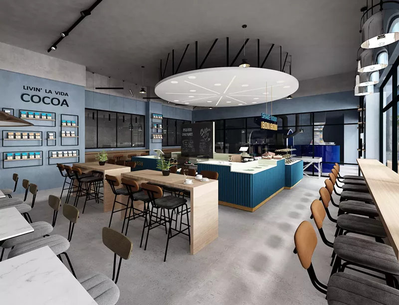 Image: a modern cafe