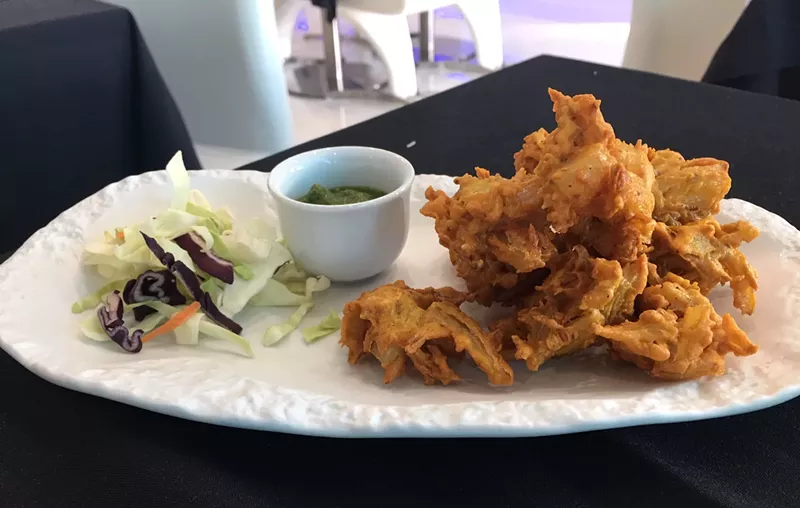 Image: Onion bhaji: You won't bother with battered-and-fried onion elsewhere.