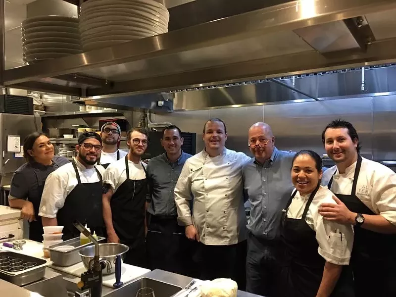 Image: The Alter crew with Andrew Zimmern.