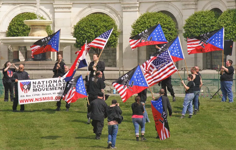 Image: A National Socialist Movement demonstration on the west lawn of the US Capitol.