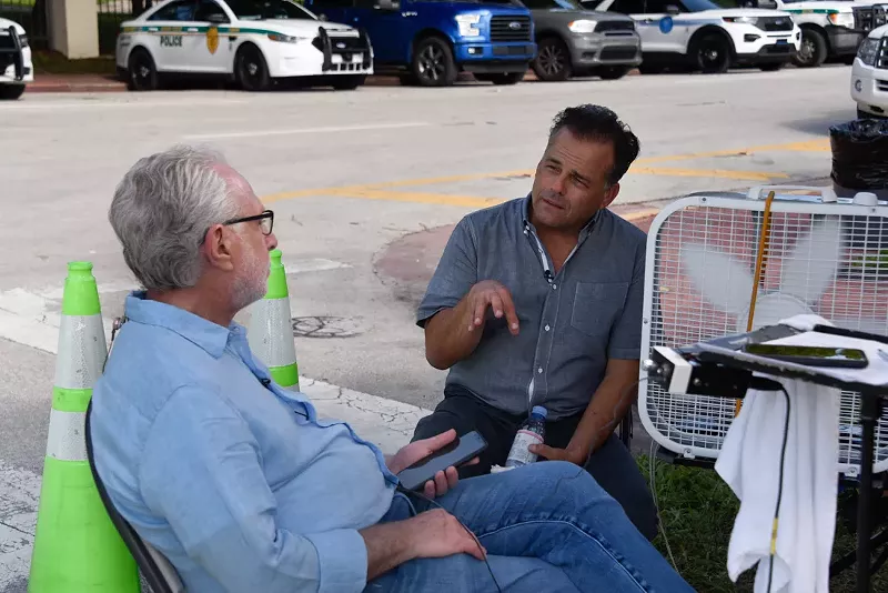 Image: CNN reporter Wolf Blitzer speaks with architect Kobi Karp on Sunday, June 27.