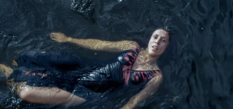 Image: Ars Feminae Miamiae artist Roxana Barba in Claudio Marcotulli's short film Zenu.