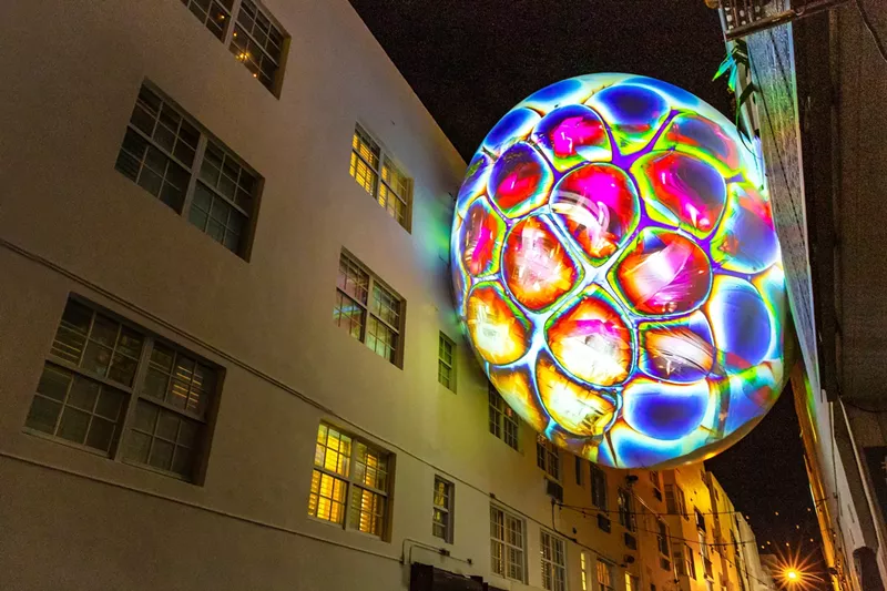 Image: Large globe with images projected by [dNASAb]