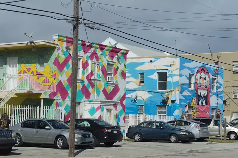Image: Abraham and Denise Vaknin, the owners of these newly painted apartments, haven't yet paid the artists who created the murals.