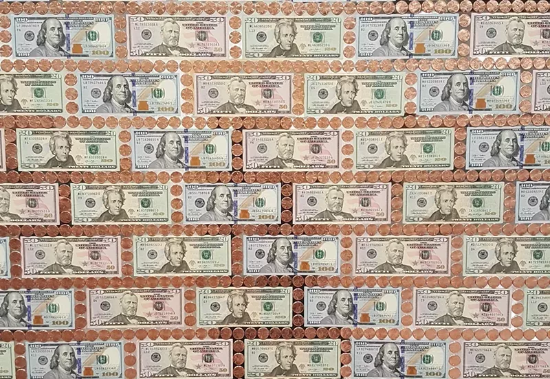 Image: Detail of Rob Pruitt's American Quilt 2018: Wall ($). See more photos from Art Basel Miami Beach 2018 here.