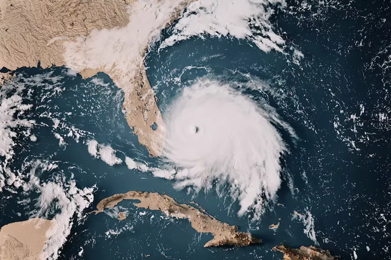 Image: Satellite photo of Hurricane Dorian as it threatens the South Florida coast in September of 2019.