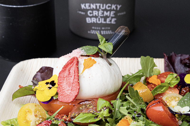 Image: A creative dish with a side of ice cream