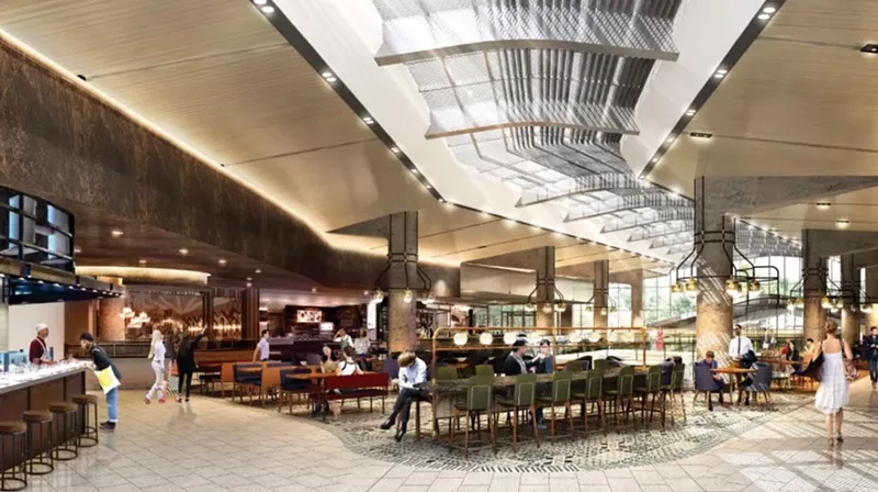 Image: Rendering of Aventura Mall food hall.