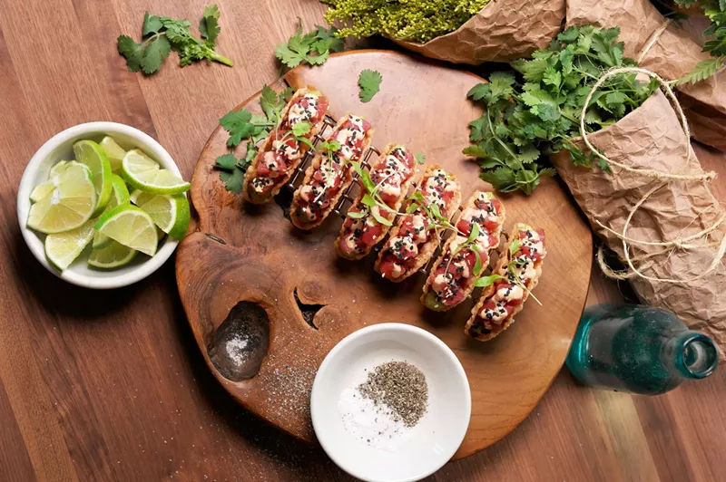Image: The spicy tuna tacos.