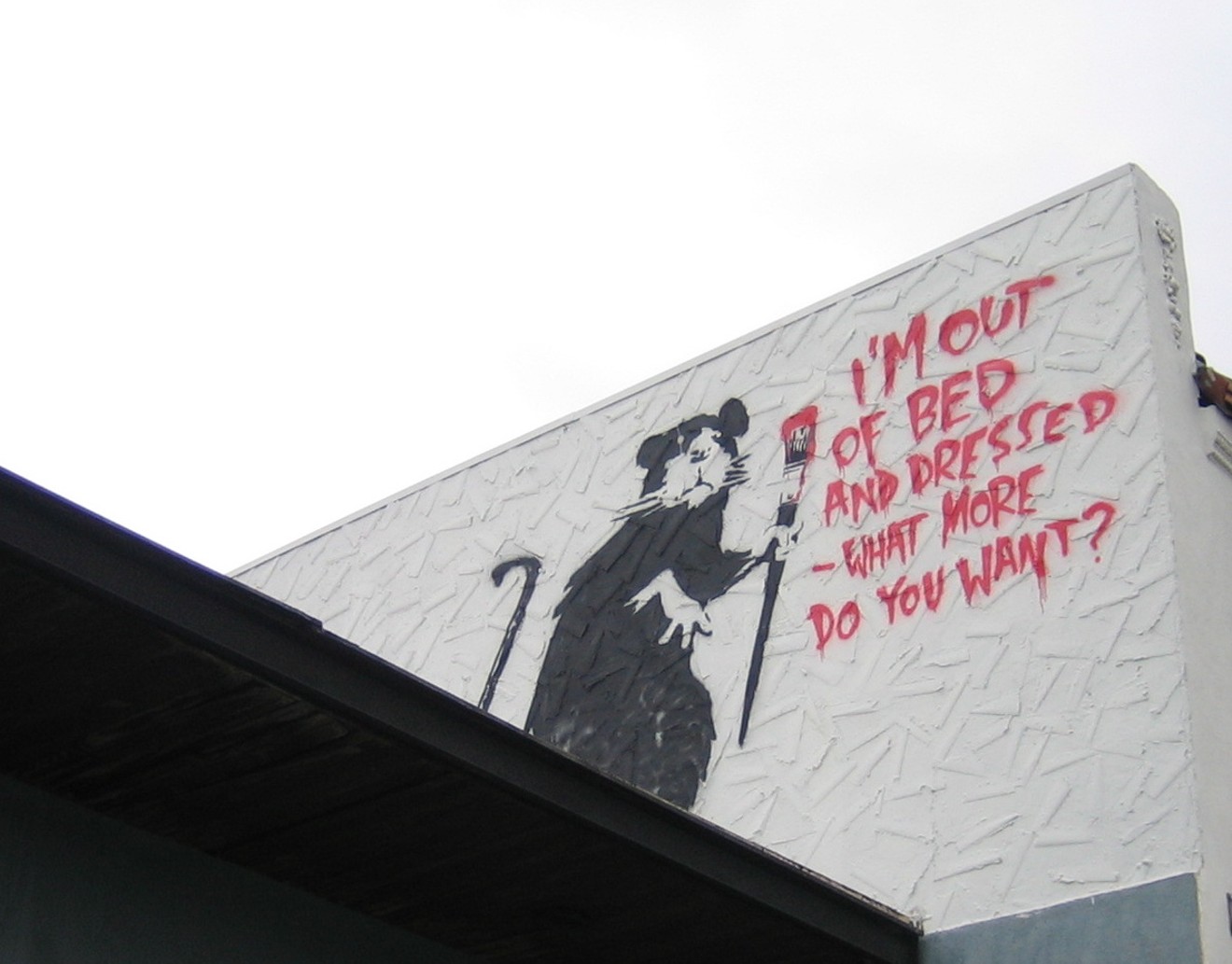 A mural attributed to Banksy in Los Angeles.