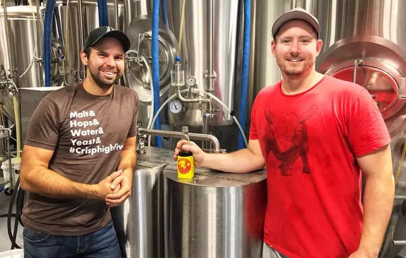 Image: Beat Culture Brewery cofounders Alan Espino and head brewer Erik Durr.