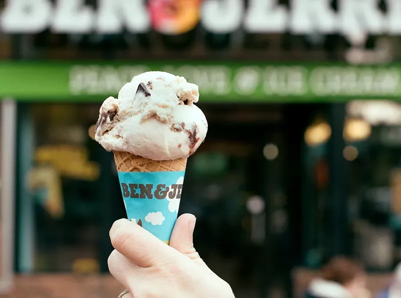 Image: Free cones at Ben & Jerry's today.