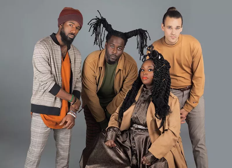 Image: Ni Deco Ensemble welcomes Tank and the Bangas to the North Beach Bandshell stage on Saturday.