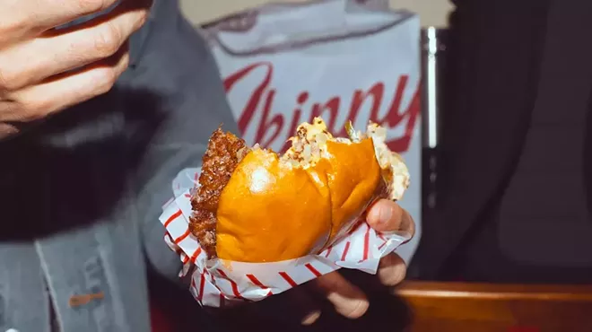 holding burger