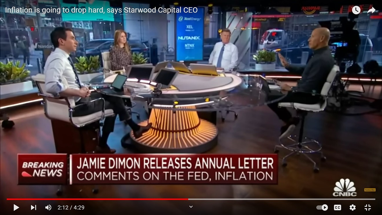 Barry Sternlicht (seated right) discusses inflation on CNBC's Squawk Box on April 4, 2023.