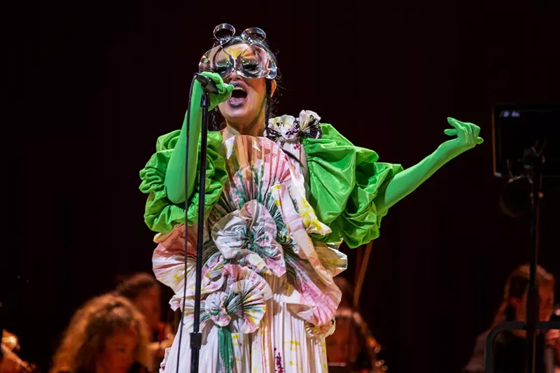 Image: Björk made her Miami live debut at the Adrienne Arsht Center for the Performing Arts on Sunday, February 13.