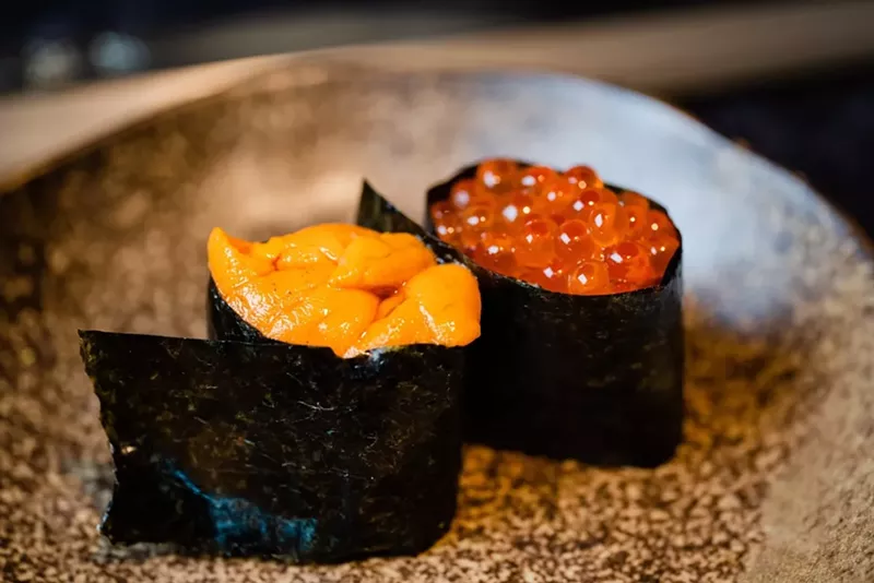 Image: The uni at Blind Tiger comes from Japan, not Mexico, and the salmon roe bursts with a mild but bracing brine.