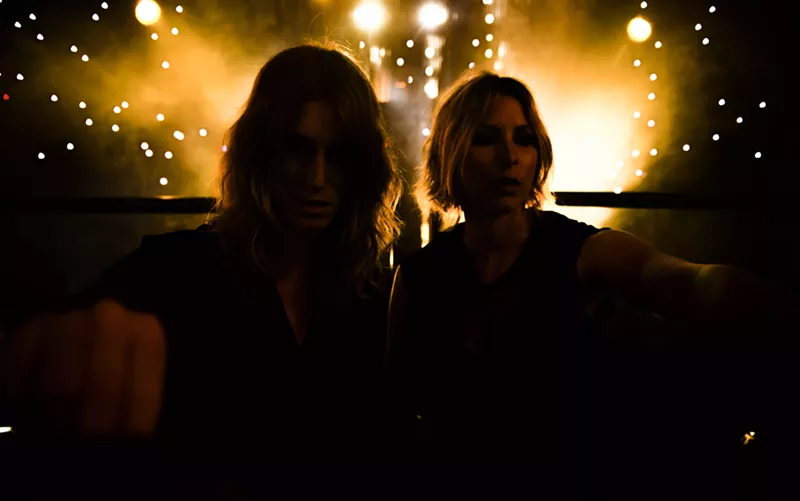 Image: Anstascia D'elene amd Vivie Ann Bakos form Blond:ish to raise up Burning Man vibes.