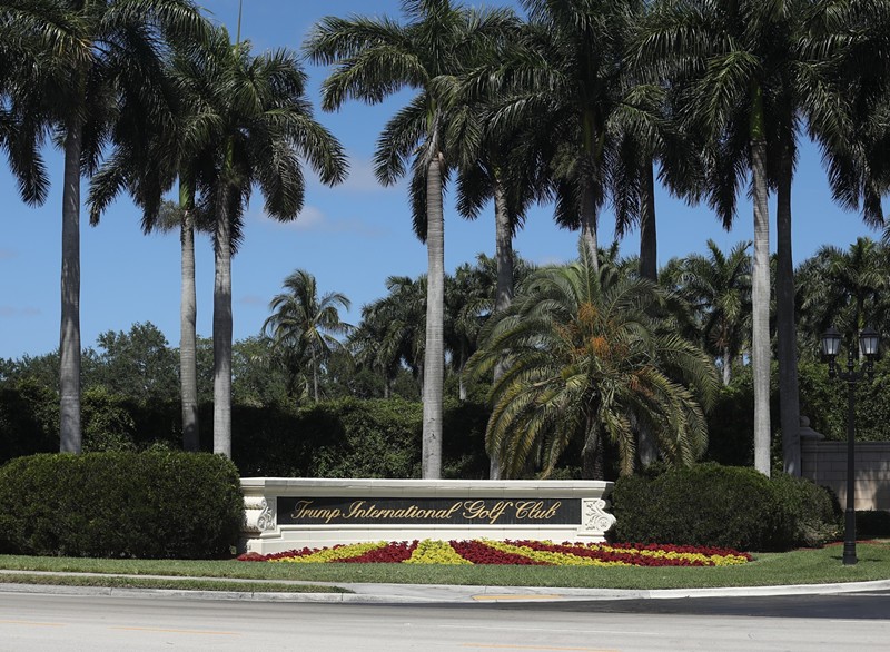 An exterior view of Trump International Golf Club in West Palm Beach, Florida. A Boca Raton woman is accused of calling in a bomb threat to the property in June 2024.