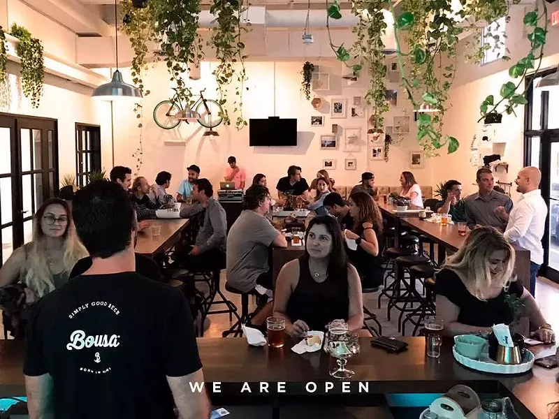 Image: Bousa Brewing Co. quietly opened its taproom September 22 in Miami's Little River.