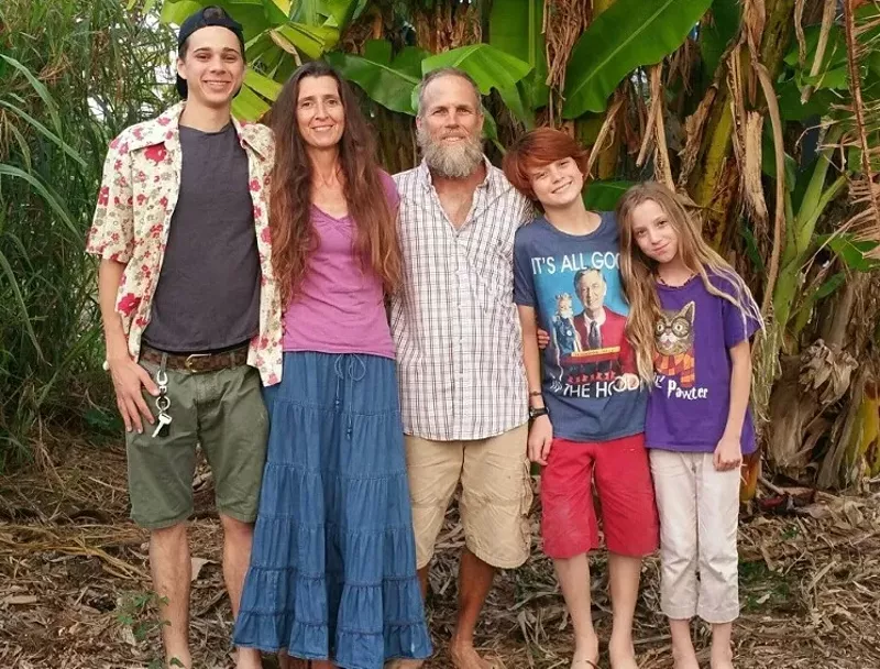 Image: Farmer Brendan Sutton and his family.