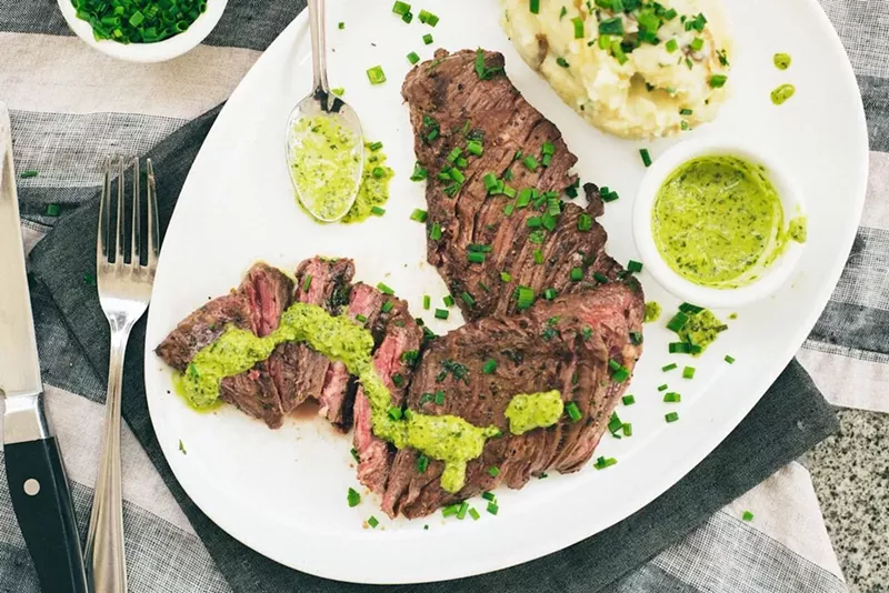 Image: The skirt steak is a signature dish at Brimstone Woodfire Grill, opening at CityPlace Doral.