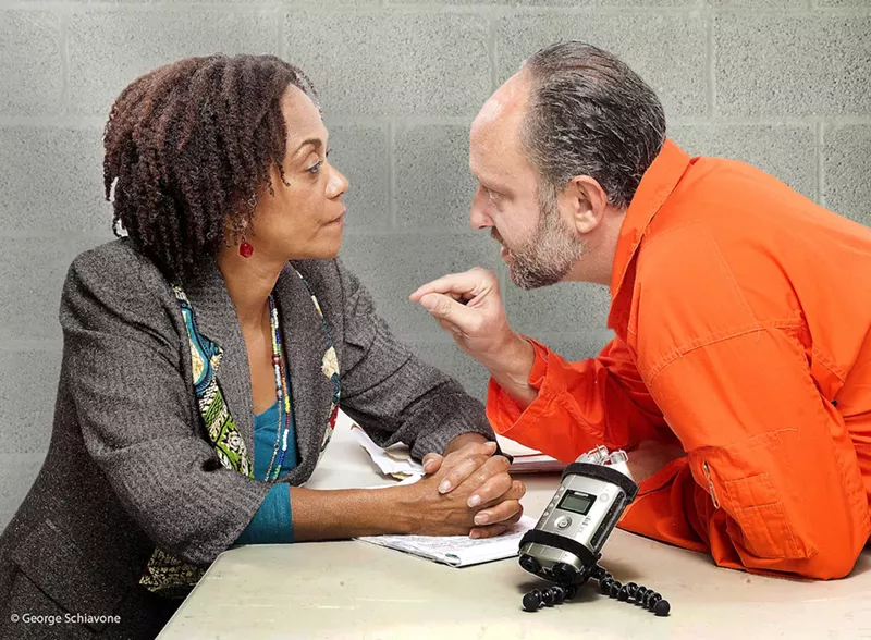 Image: Karen Stephens and Gregg Weiner in Building the Wall.