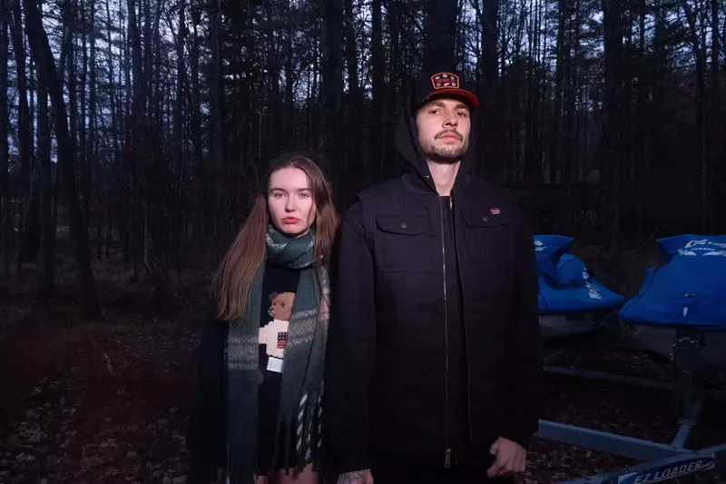 Image: Tatiana Schwaninger and Graham Perez in winter clothing