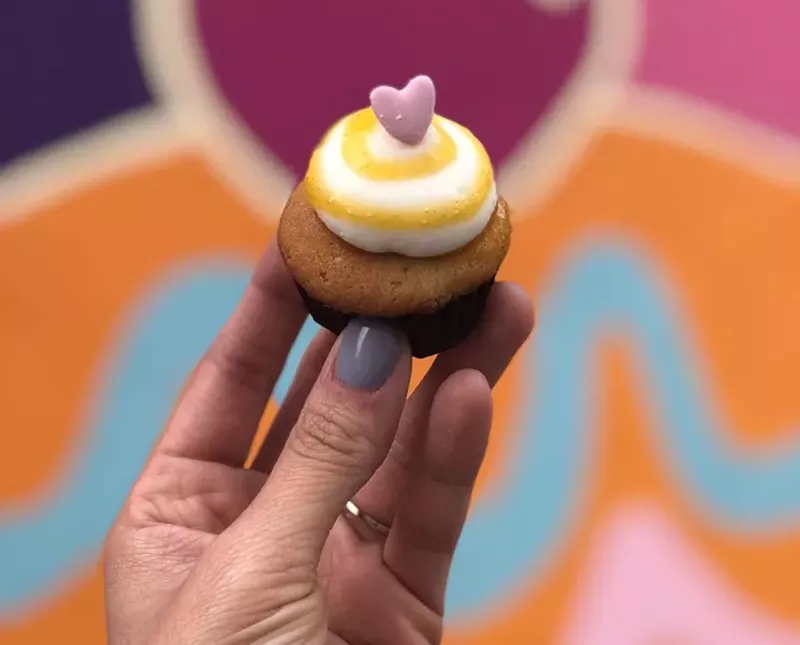 Image: Bunnie Cakes' passionfruit cupcake