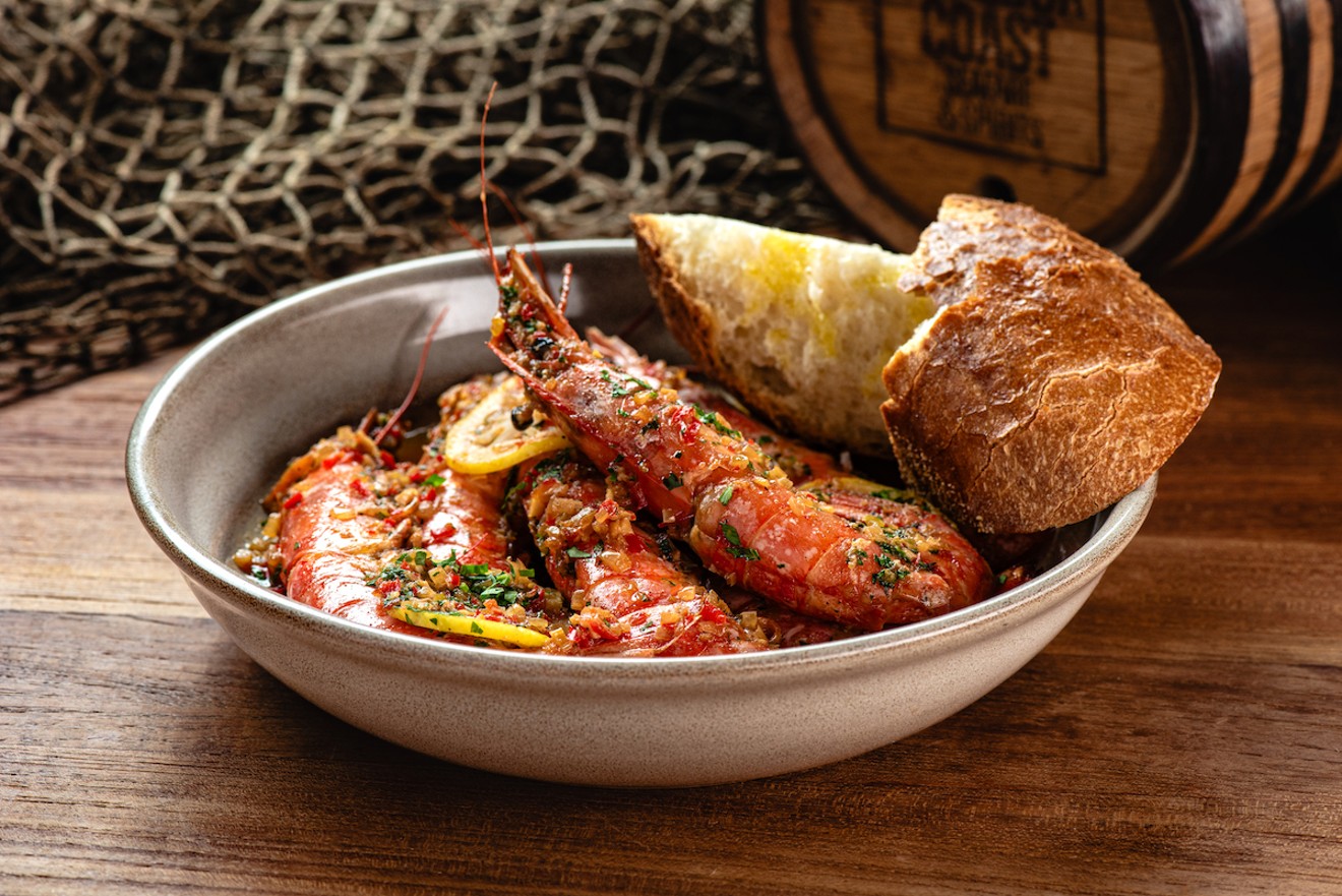 Emeril Lagasse's New Orleans-style barbecue shrimp will make an appearance on the Burlock Coast menu.