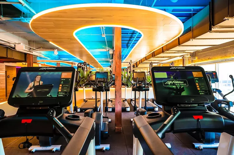 Image: Netflix, YouTube, and Spotify await on Gymage's exercise machines — oh, you can work out on them too.