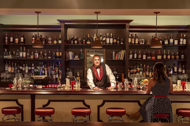 Image: Cafe La Trova's bar.