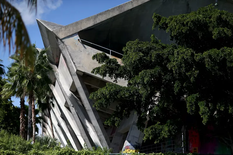 Image: Side view of the Miami Marine Stadium